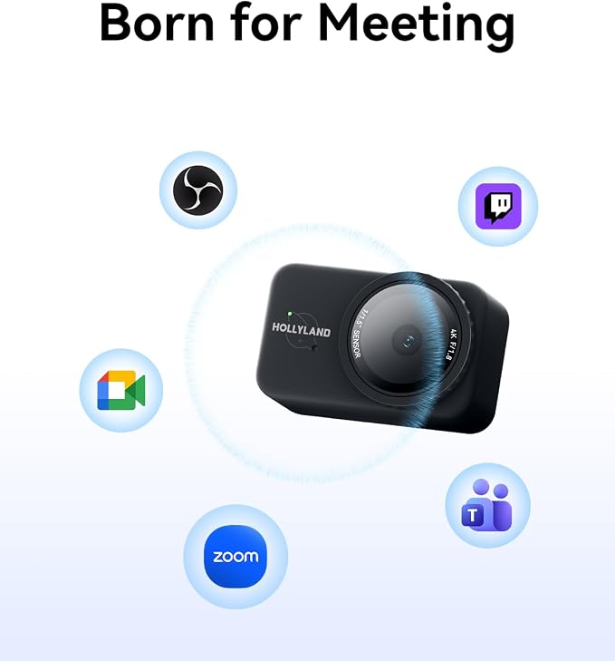 Hollyland Lyra Webcam UHD 4K Webcam for PC, 1/1.5" Sensor, Auto Framing, PDAF, Control for Live Streaming, Video Calls, Gaming, Works with Zoom, Teams, Twitch & More | 1 1.5' Sensor, Auto Framing, Works with Zoom, Control for Live Streaming, Video Calls - Image 8