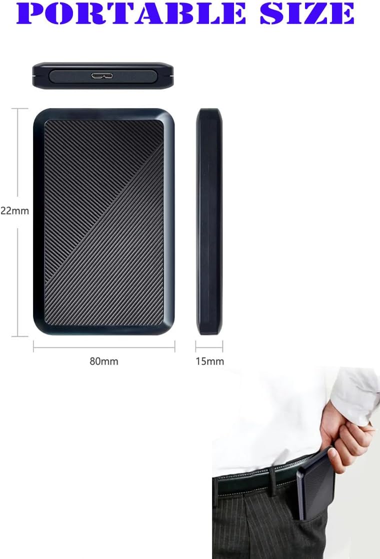 1TB Ultra Slim Portable External Hard Drive USB 3.0 - Image 6