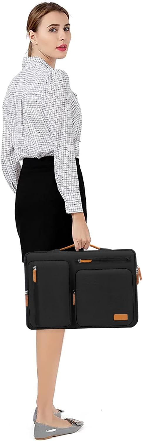 MOSISO 360 Protective Laptop Case 18.5 inch, 18-18.5 inch Laptop Sleeve | Compatible with ASUS Gaming Monitor HP Dell Lenovo Notebook, Side Open Carrying Case with 4 Zipper Pockets, Black - Image 6