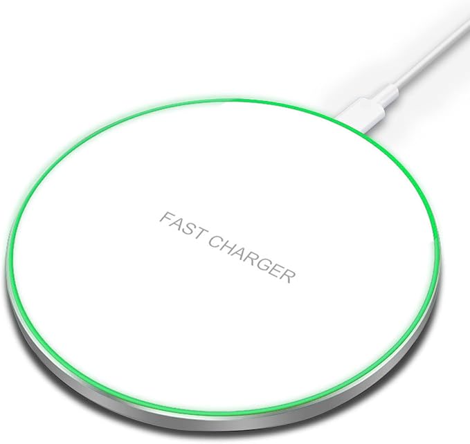 Fast Wireless Charger,20W Max Wireless Charging Induction Pad,White | Metal Frame Ultra Slim Design,[20W SUPER Fast Charging] Compatible with iPhone 17-11/Airpods,Samsung Galaxy/Buds,LG/Pixel by WirelessCharger