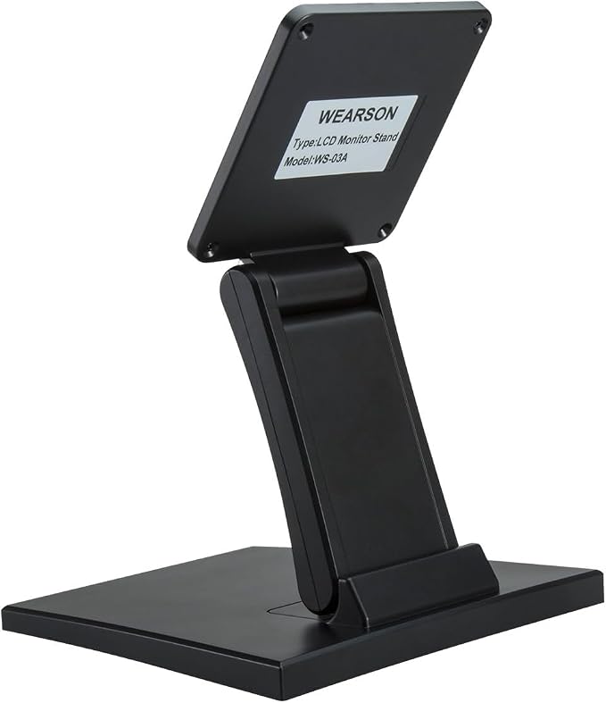 WS-03A VESA Monitor Stand Low Profile Lay Flat Short Foldable with VESA Hole 75x75mm&100x100mm - Image 2