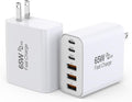 65W 6-Port USB C Charger Block, 2-Pack GaN Fast Type C Wall Charger Block | Charging Adapter USB C Plug Adapter+QC Plug Compatible with iPhone 17/17 Air/16e/16 Pro Max/16Plus/16/15/14/13/12/11,iPad Pro by Unknown