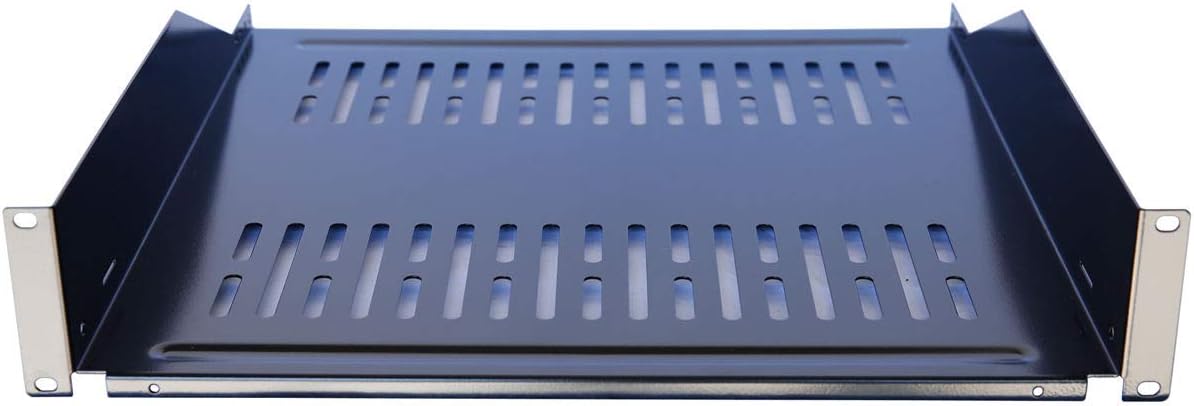 19inch Vented Steel 2 Space 2U Rack Mount Cantilever Network Shelf 16' Deep - Image 4