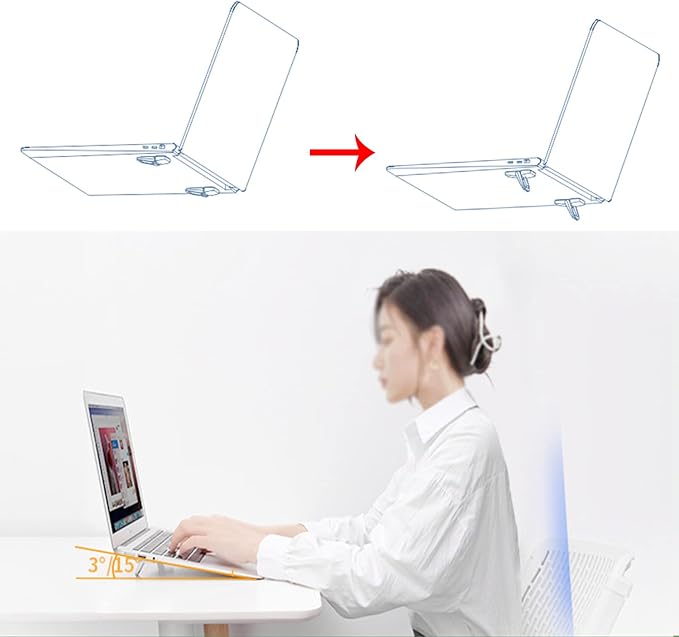 2pcs Keyboard Stands, Mini Laptop Stand for Desk, Portable Laptop Stand Compatible with MacBook Air Pro, Dell XPS, Lenovo, HP More. (Black) - Image 2