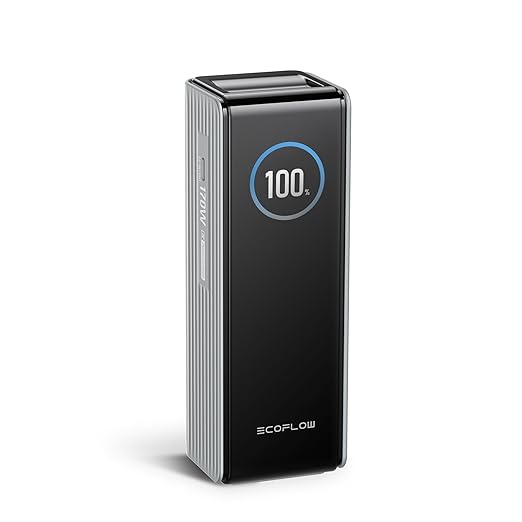 EF ECOFLOW Laptop Power Bank, 25,000mAh 170W Portable Charger with Dual 140W USB-C Ports, Smart Display, Flight-Approved for Travel, Fast Charging for iPhone 17/16 Series, MacBook, Samsung and More by Unknown