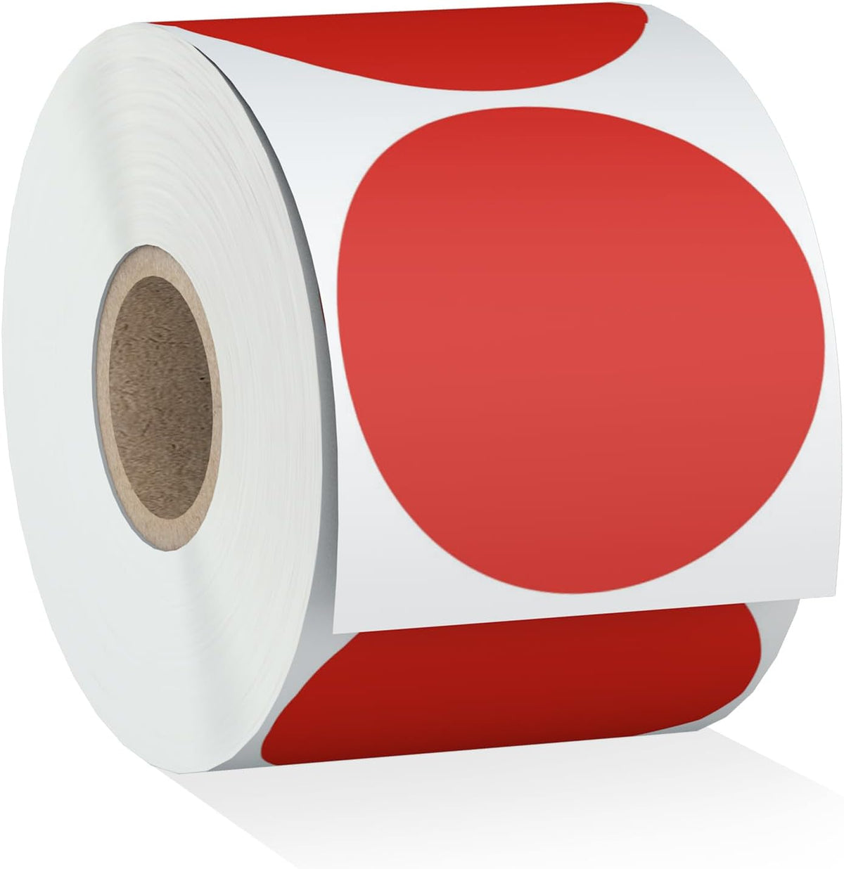 Misofuki 2" 750 Labels Red Circle Direct Thermal Stickers Labels Roll Compatible with Zebra, Rollo, MUNBYN, Self-Adhesive Round Direct Thermal Labels by Misofuki