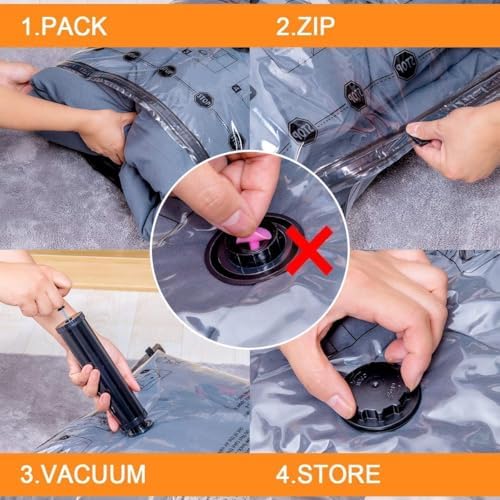 GONGSHI Vacuum Storage Bags with Electric Pump, 10-Pack, Large | Ideal for Comforters, Blankets, Bedding and Bulky Clothing; Great for Closet Organization, Seasonal Storage and Moving - Image 5