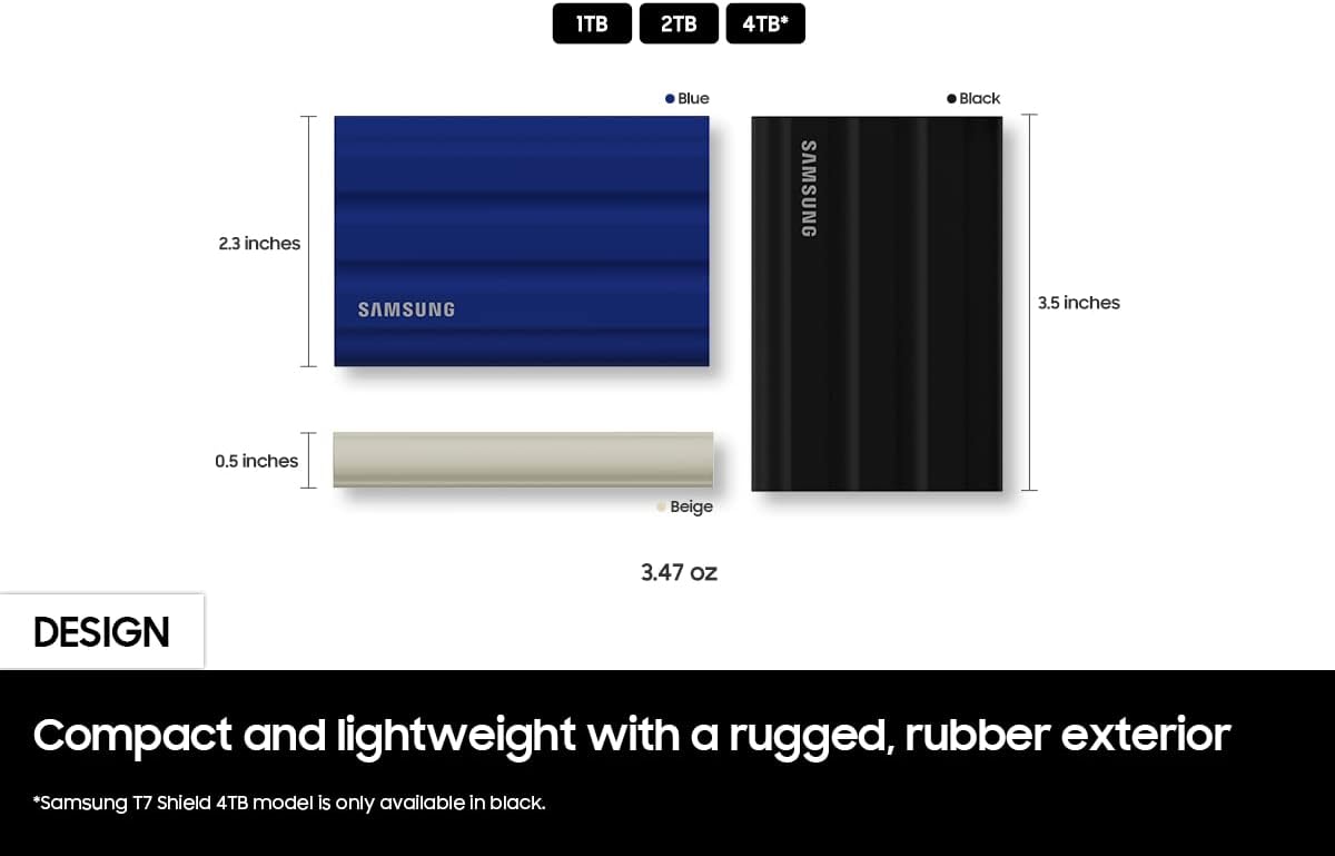 Samsung T7 Shield Portable SSD 4TB, USB 3.2 Gen 2, Up to 1,050 MB/s - Image 4