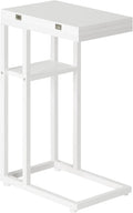 HOOBRO Foldable C Shaped End Table, C Shaped Side Table with Storage Shelf by HOOBRO