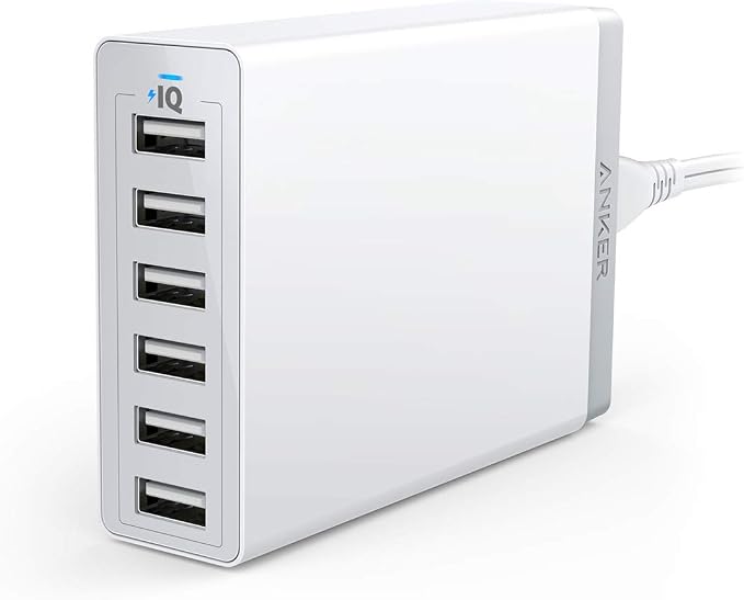 Anker Desktop Charger, 60W 6 Port USB Multiple Charging Hub | PowerPort 6 Multiple USB Charger, Campatible with iPhone, iPad, MacBook, Galaxy, LG, HTC, and More - Image 4