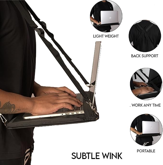 Portable Laptop Harness for Walking – Adjustable Secure Walking Laptop Harness Easily fits upto-16-inch with Flexible Strap - Image 3