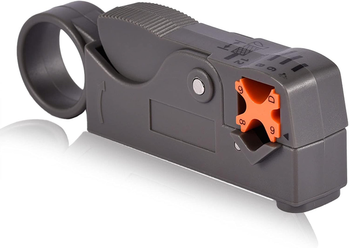 1Set BNC Crimp Tool, Rotary Coaxial Cable Stripper for RG58 with 10pcs BNC Plug Crimp Connector Set - Image 7