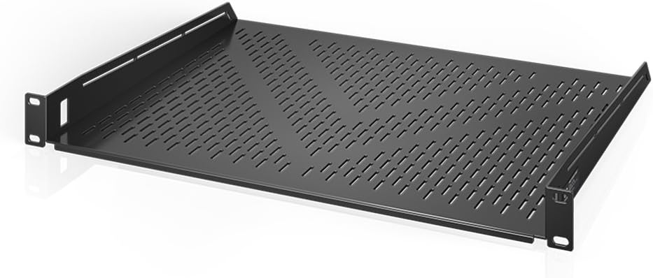 AC Infinity Vented Rack Shelf 1U, 14" Deep for 19" Server, AV Racks by AC Infinity