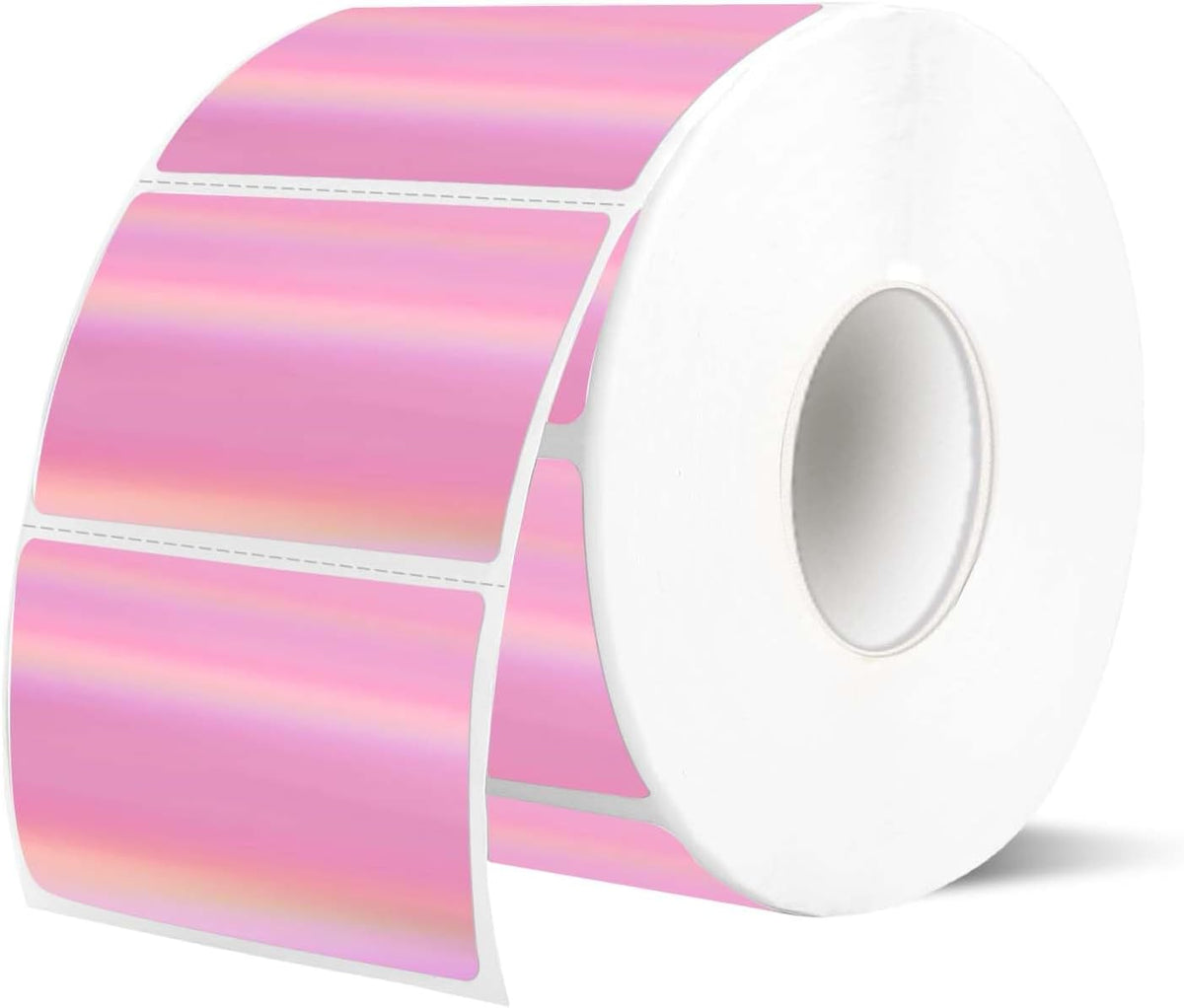 2.25"x1.25" Thermal Labels, Holographic Pink Thermal Labels- Strong Adhesive Thermasl Stickers for Small Business, Shipping, Mailing, Price Tag, Non BPA&BPS/ 300 Labels by Yegawen