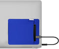RIVEENY Portable Hard Drive Sleeve for Laptop, Adhesive Pouch for Laptop, Compatible with External Portable SSD, USB Cable Battery Pack, Wireless Mouse, Cables, Earphones (Blue) by RIVEENY