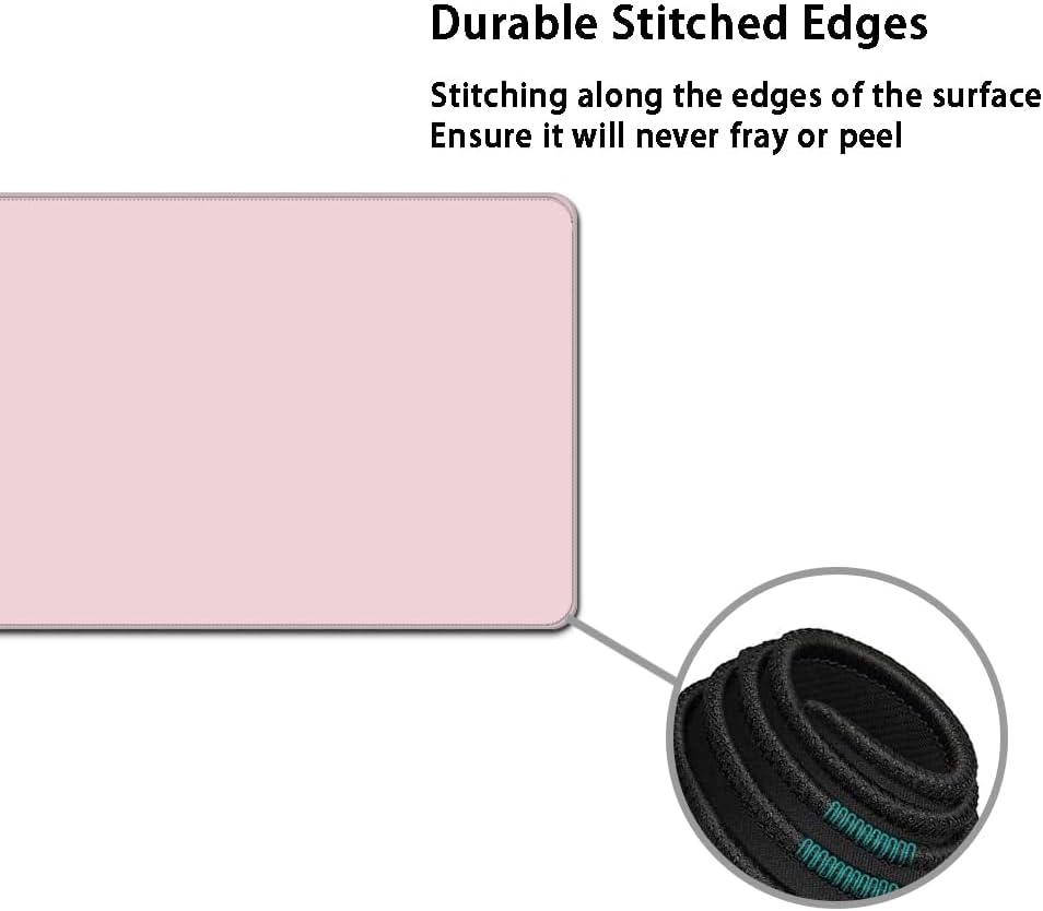 Desk Mat, Large Gaming Mouse Pad with Wrist Rest, 4 in1 XXL Mouse pad+Keyboard Wrist Rest+Mouse Pad Wrist Support+Cup Coaster Set, Ergonomic Desk Pad for Home Office, Pink - Image 4