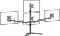 Pholiten Quad Monitor Freestanding Mount for 13-32 Inch Screens | Fully Adjustable 4 Monitor Stand with Base,Swivel, Tilt, Rotation,75 * 75MM/100 * 100MM Vesa Stand, Max Load 22lbs by PholitenMonitorArm