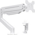 Suptek Single Monitor Mount Adjustable Gas Spring Monitor Arm Desk Mount Stand Fits 17 20 22 23 24 26 27 32 33 inch Monitors,Holds up to 22 lbs,White(MD18W) by suptek