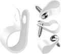 mankk 50PCS 1/2 Inch Rope Light Clips P-Style Mounting Clips Plastic Cable Clamps with Compatible Stainless Steel Pan Head Phillips Screws for Wire Management M-030-W-LS by mankk