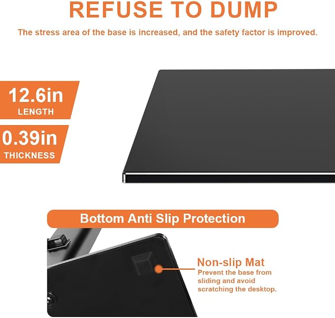 KKTONER Single Computer Monitor Stand Free Standing Desk Vesa Mount for 13 inch to 32 inch Screen Height Adjustable Monitor Mount Swivel Vesa 75*75mm/100*100mm Hold up 77Lbs - Image 4
