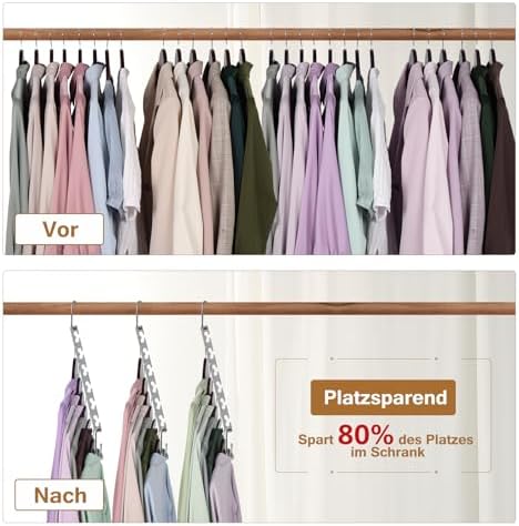 Space Saving Hangers for Clothes 12 Pack, Sturdy Metal Hangers Wardrobe Organizer, Magic Cascading Hanger, Closet Space Saver Closet Organizers and Storage - Image 2