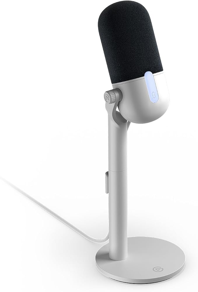 Elgato Wave Neo USB Condenser Microphone, Tap to Mute | High-rise stand design, LED mute indicator, Zero-delay headphone monitoring, Plug and play, Zero-plastic packaging by Elgato