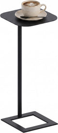 Modern Stable C Table End Table, 23.4" Tall, Medium, Black by ZEXVIDA