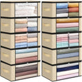 Fab totes 35L Closet Organizers, Foldable Under Bed Storage Containers | Storage Bags with Zippers,Window and Handles for Organizing Bedroom, Closet, Clothing,Organization with Handle by Fabtotes