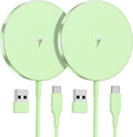 Magnetic Wireless Charger, 2-Pack 15W Fast Mag-Safe Stand for iPhone 17-12 | Fast Magnetic Wireless Charging Pads for iPhone 17/17 Air/17 Pro/17 Pro Max, 16/15/14/13/12 Series and AirPods(green） by MagneticCharger
