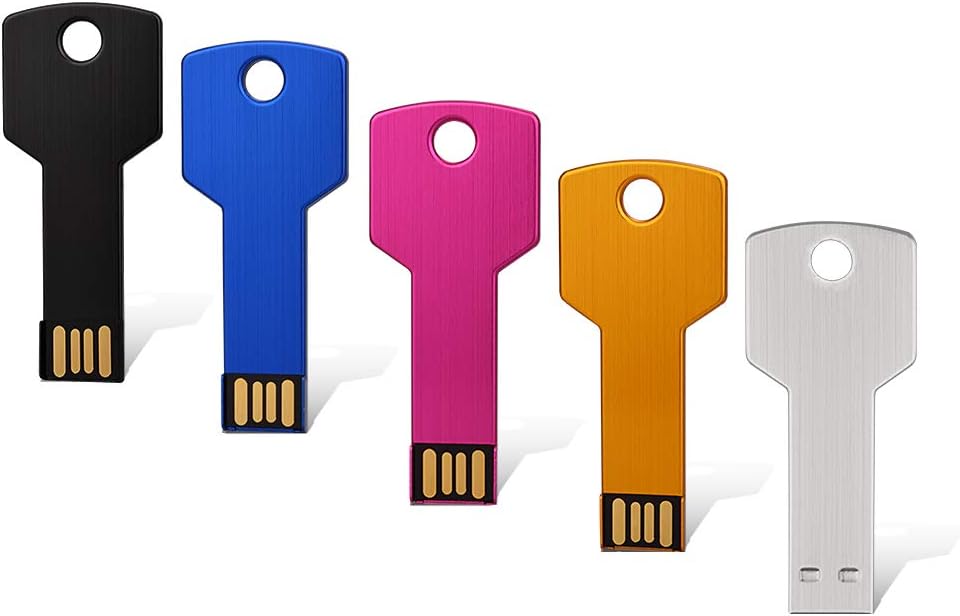 16GB USB Flash Drive 5 Pack Metal Thumb Drive USB 2.0 Flash Memory Stick by K&ZZ
