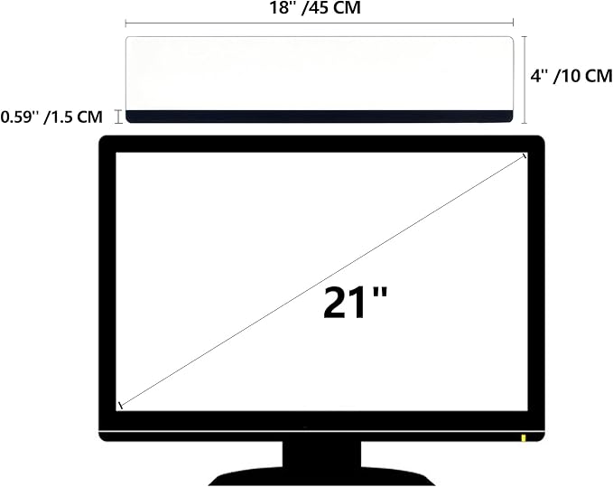 Monitor Memo Board Top Mount,18" Monitor Sticky Note Holder,Sticky Boards,Message Board for Computer Monitors - Image 2