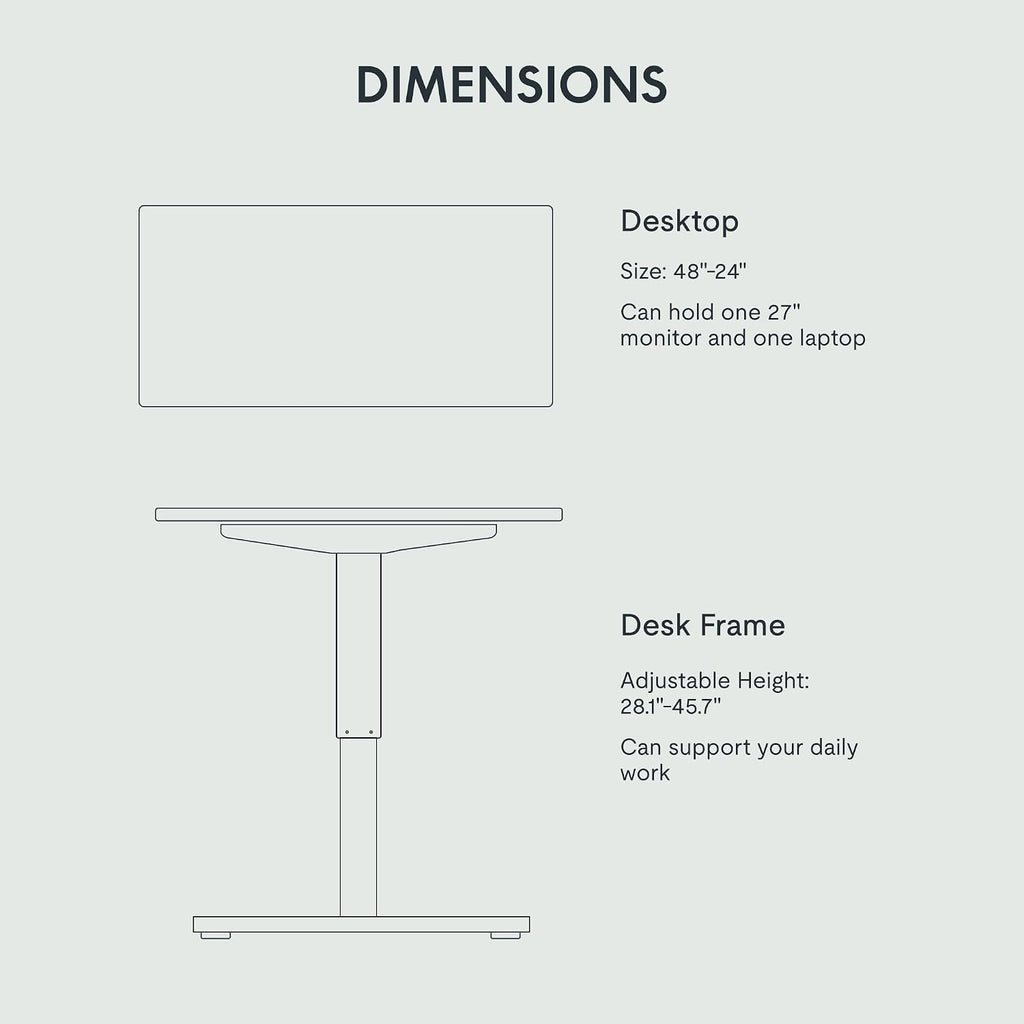 FLEXISPOT EN2 55"x28" Standing Desk Bundle with Monitor Mount, Rustic Brown - Image 5