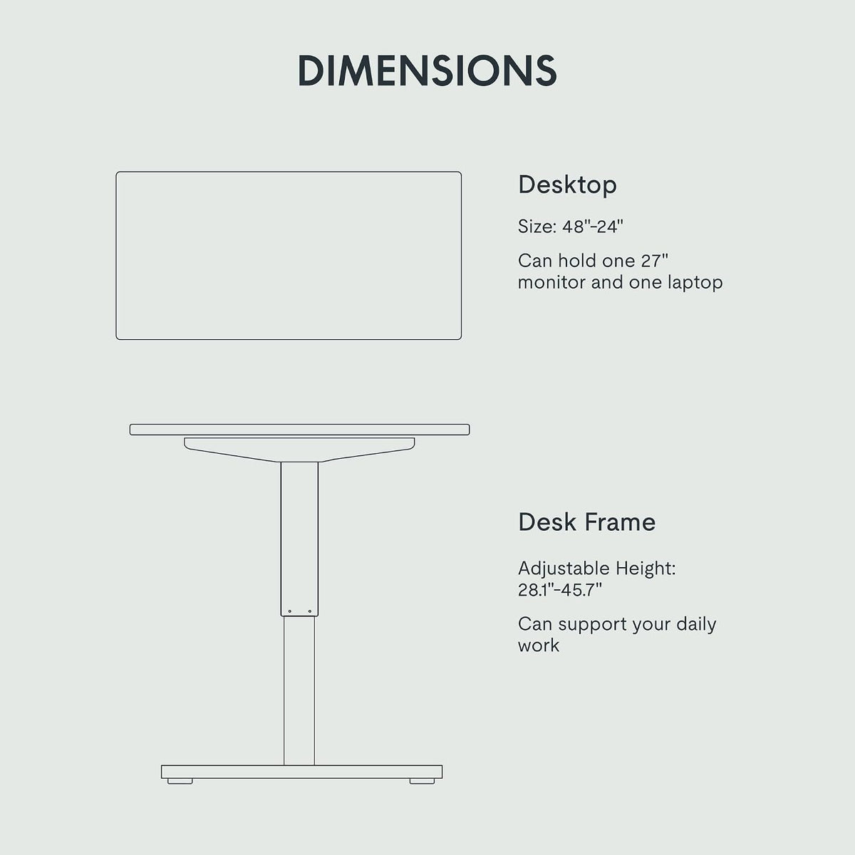 FLEXISPOT EN2 55"x28" Standing Desk Bundle with Monitor Mount, Rustic Brown - Image 5