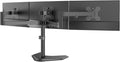 WALI Triple Monitor Stand, Free Standing for 13-27 inch Screens,up to 22lbs | 3 monitor stand for desk, Adjustable, Full Motion with Tilt, Swivel, Rotation, C-Clamp & Grommet Base, VESA 75/100mm (MF003) by WALI