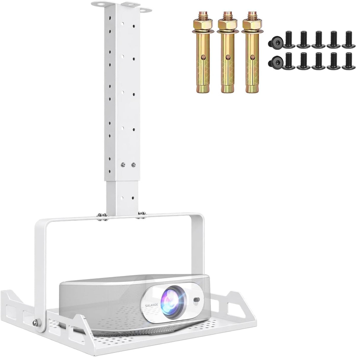 3 in 1 Projector Ceiling Mount with Tray, Height Adjustable, 90° Tilt by Salange