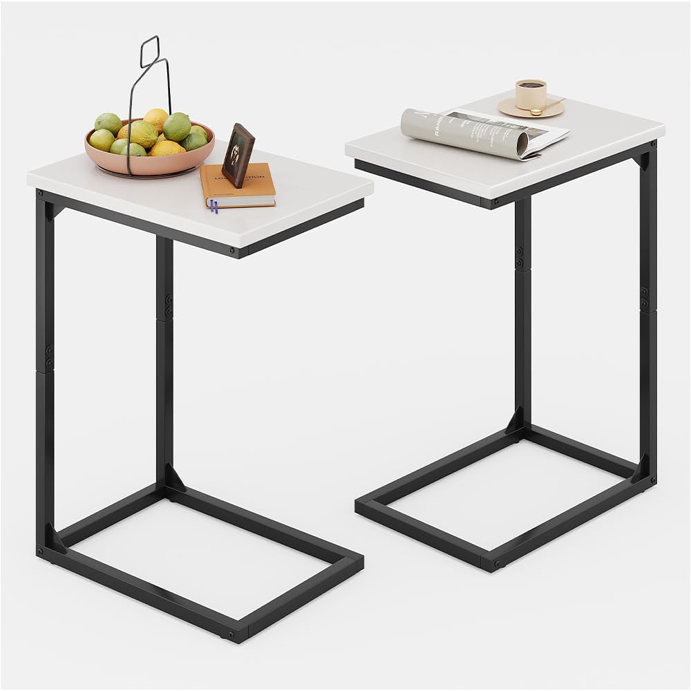 C-Shaped End Table Small Side Tables for Sofa and Bedside - Image 8
