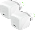 Belkin 20W Compact USB C Charger Block, 2 Pack, Fast Charging for Travel | PD 3.1, Travel Charger, iPad, iPhone 17, Samsung Galaxy, Pixel, AirPods, Apple Watch, Nintendo Switch 2, Foldable Prongs by Unknown