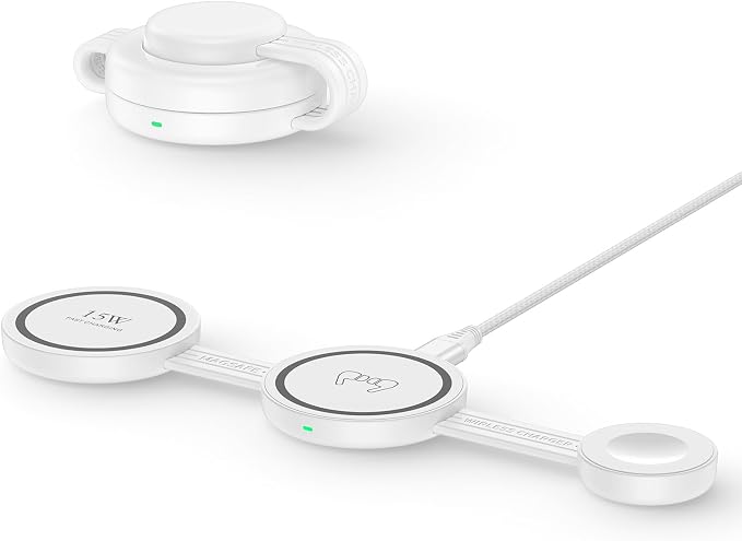 Galaxy S26 3 in 1 Wireless Charger Station, Foldable Fast Charging Pad for Samsung S25 Ultra S24 by AILKIN