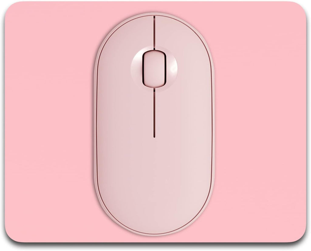 Small Mouse Pad, 5 x 6 Inch Thick Rubber Premium-Textured Non-Slip Portable & Washable Mini Mouse Mat for Women Men Wireless Laptops Keyboard Tray Gaming Computer Office Travel, Pink by Dapesuom