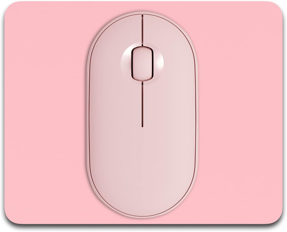Small Mouse Pad, 5 x 6 Inch Thick Rubber Premium-Textured Non-Slip Portable & Washable Mini Mouse Mat for Women Men Wireless Laptops Keyboard Tray Gaming Computer Office Travel, Pink by Dapesuom