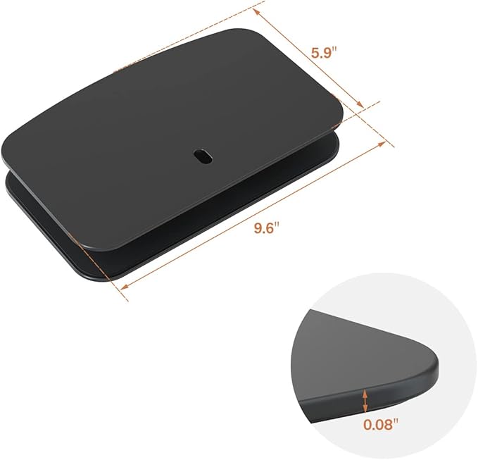 Hemudu Monitor Mount Reinforcement Plate for Thin, Glass and Other Fragile Tabletop, Universal Steel Bracket Plate Fits Most Monitor Stand C Clamp Installation HD05B-001 - Image 5