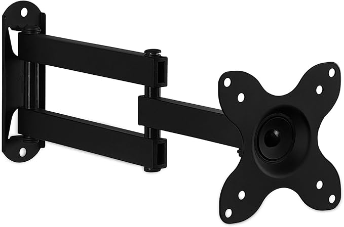 Mount-It! Small TV Monitor Wall Mount Arm, 19-27", 40 lbs | VESA 75/100 and RV compatible bracket tilts and swivels for flexible screen positioning. by Mount-It