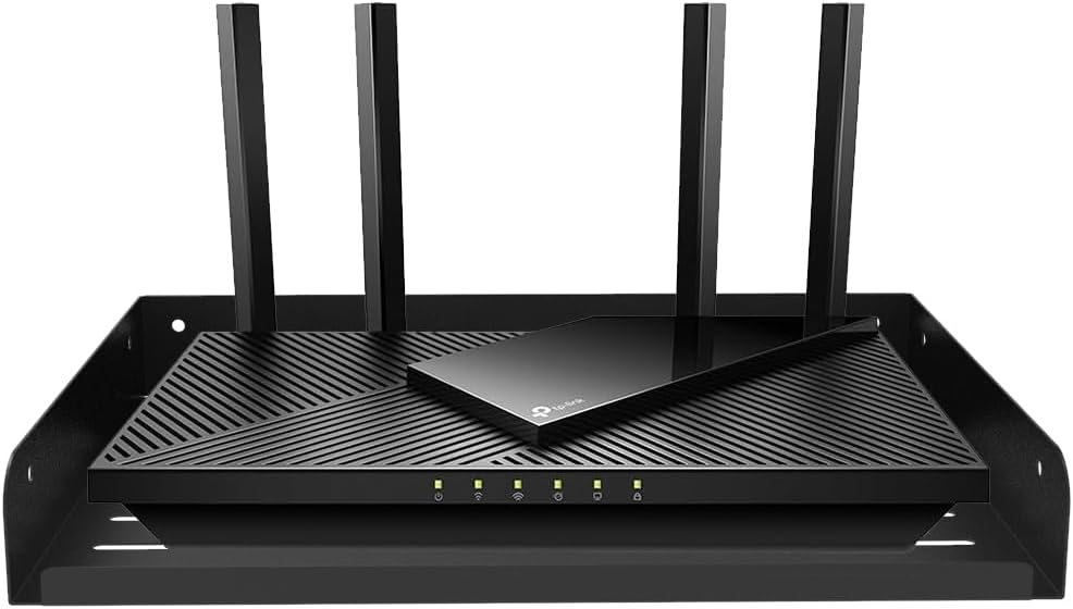 Metal Floating Wall Mounted Shelf Bracket for AV, TV Accessories, WiFi Router, TV Box, Cable Boxes, DVD Player, Games Consoles or Other Small Projectors (12 inches Width) (Pack of 2) - Image 4