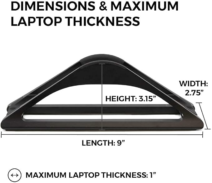 HumanCentric Vertical Laptop Stand for Desks Adjustable Matte Black MacBook | Upright Adjustable Holder to Dock Apple MacBook Stand, and Other Laptops to Organize Work & Home Office, Automatic Grip - Image 7