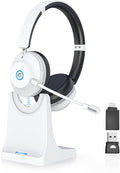 Bluetooth Headset with Microphone, Wireless Headset AI Noise Cancelling | Computer Headphone for Clear Call＆Meeting 47H Work, Dual-Mode Bluetooth 6.0 & 2.4GHz Dongle, Office/PC/Phone/Teams by Earbay