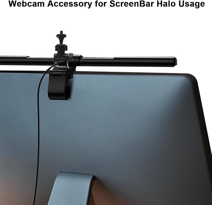 JCWINY Web cam Accessory ScreenBar Halo, Webcam Stand for Monitor Light Bar Angle Adjustable Computer Light Webcam Mount for BENQ Quntis Monitor Lamp Super Strong Nano Adhesive Mount - Image 3
