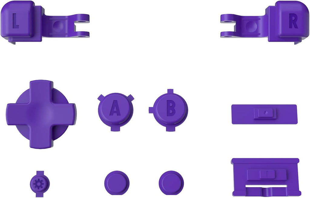 eXtremeRate 16Bits Purple Custom Full Set Buttons for Gameboy Advance SP, Replacement A B L R Button Power On Off Volume Button D-pad Key for GBA SP Console - Console NOT Included - Image 8