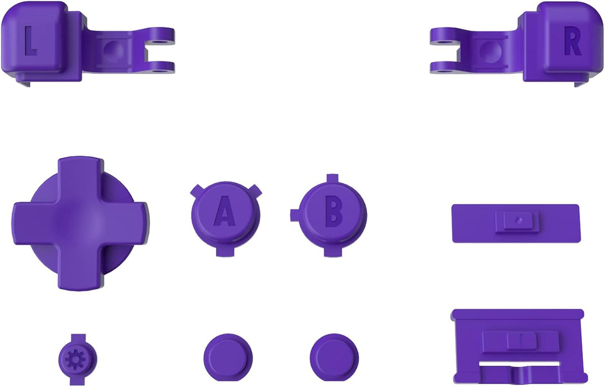 eXtremeRate 16Bits Purple Custom Full Set Buttons for Gameboy Advance SP, Replacement A B L R Button Power On Off Volume Button D-pad Key for GBA SP Console - Console NOT Included - Image 8