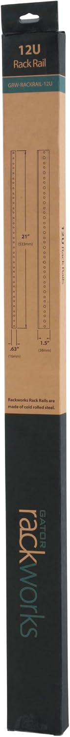 Gator Rackworks Heavy Duty Steel Rack Rail Set, 12U Rack Size (GRW-RACKRAIL-12U) - Image 9