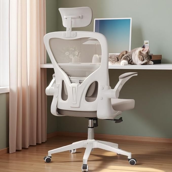 Ergonomic Office Desk Chair High Back Mesh Computer Chair Adjustable Chair | 360° Swivel Adjustable Lumbar Support & Flip-Up Armrests capacity 300 lbs capacity by SICHYAGE